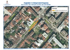 РАДОВИ НА ПОПРАВЦИ ТРАМВАЈСКИХ ШИНА У БЕОГРАДСКОЈ УЛИЦИ