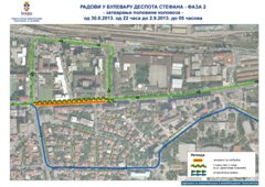 Радови у Булевару деспота Стефана  ФАЗА 1