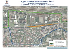 Радови у Булевару деспота Стефана ФАЗА 1