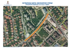 ПРОДУЖЕТАК РАДОВА У ЈАБЛАНИЧКОЈ УЛИЦИ ОД УЛИЦЕ РАТКА МИТРОВИЋА ДО ШАВНИЧКЕ УЛИЦЕ ДО НЕДЕЉЕ 31.03.2013.