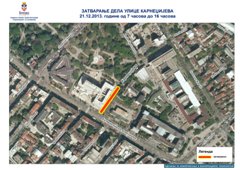 Карнеџијева затворена за саобраћај