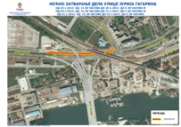 Ноћно затварање деле улице Јурија Гагарина од 19. 01. 2013. до 21. 01. 2013