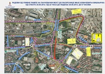 Радови у зони Панчевачког моста у ноћи између 25. и 26. августа