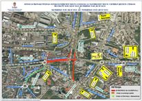 Ноћно затварање проласка испод Панчевачког моста и силаска са Панчевачког моста у Булевар деспота Стефана