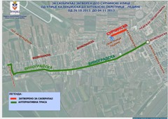 ЗА САОБРАЋАЈ ЗАТВOРЕН ДЕО СУРЧИНСКЕ УЛИЦЕ ОД УЛИЦЕ КАЗАНЏИЈСКА ДО АУТОБУСКЕ ОКРЕТНИЦЕ „ЛЕДИНЕ“