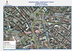 ЗА САОБРАЋАЈ ЗАТВОРЕНА ПОЛОВИНА „ТЕРАЗИЈСКОГ ТУНЕЛА“ У СМЕРУ ОД ЗЕЛЕНОГ ВЕНЦА КА ДЕЧАНСКОЈ УЛИЦИ НЕДЕЉА 28.04.2013. од 00 часова до 07 часова