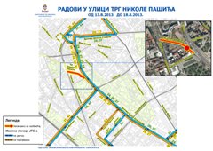 Измене режима јавног превоза током радова на Тргу Николе Пашића