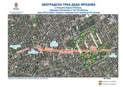 ''Београдска трка Деда Мразева'', измене режима јавног превоза