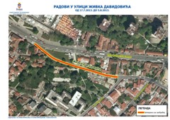  ЗА САОБРАЋАЈ ЗАТВОРЕН ДЕО УЛИЦЕ ЖИВКА ДАВИДОВИЋА ОД БУЛЕВАРА КРАЉА АЛЕКСАНДРА ДО УЛИЦЕ МАЈКЕ КУЈУНЏИЋА