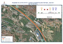 РАДОВИ НА АУТО-ПУТУ У ЗОНИ САОБРАЋАЈНЕ ПЕТЉЕ „ЛАСТА“