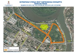 ИЗМЕНЕ РЕЖИМА САОБРАЋАЈА ЗБОГ ОДРЖАВАЊА КОНЦЕРТА „DEPECHE MODE“