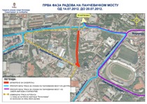 Радови на Панчевачком мосту - прва фаза