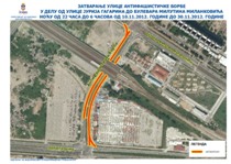 РАДОВИ У ДЕЛУ УЛИЦЕ АНТИФАШИСТИЧКЕ БОРБЕ ОД БУЛЕВАРА МИЛУТИНА МИЛАНКОВИЋА ДО УЛИЦЕ ЈУРИЈА ГАГАРИНА НОЋУ ОД 2200 ДО 0600 ОД 10.11. ДО 30.11.2012