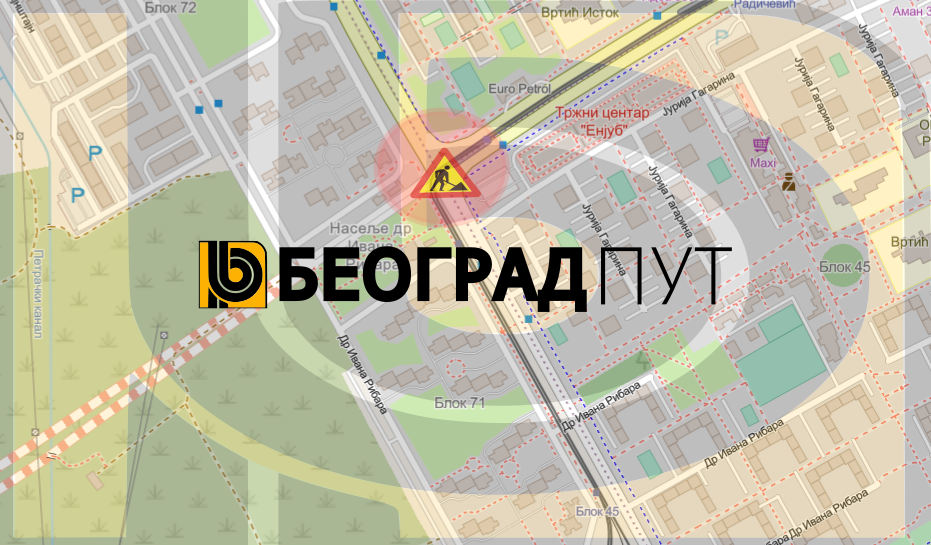                                                      Затворена за саобраћај раскрсница улица Јурија Гагарина и Др Ивана Рибара
                                                     