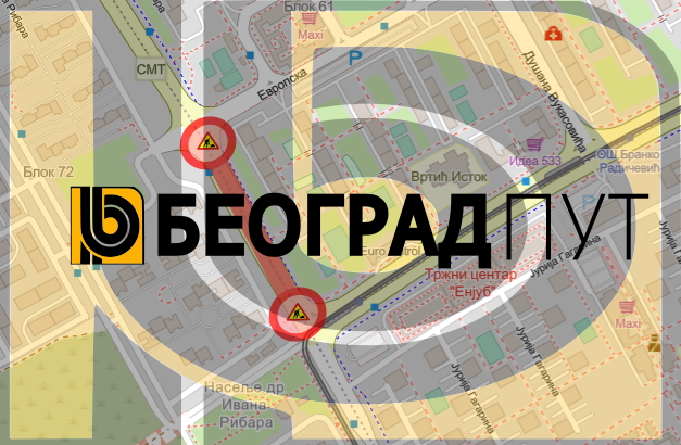                                                      Затворена за саобраћај улица Др Ивана Рибара
                                                     