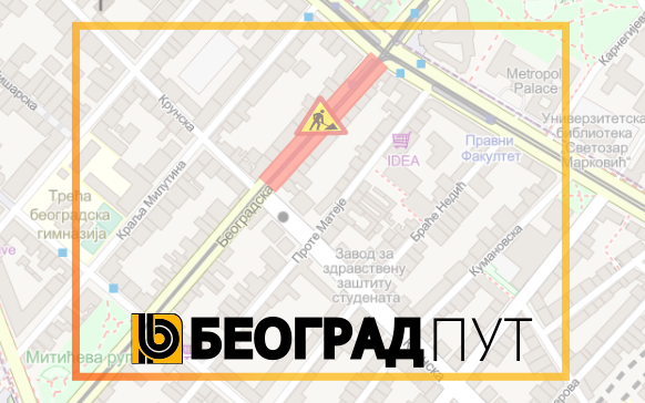                                                      Радови под саобраћајем у Београдској улици
                                                     