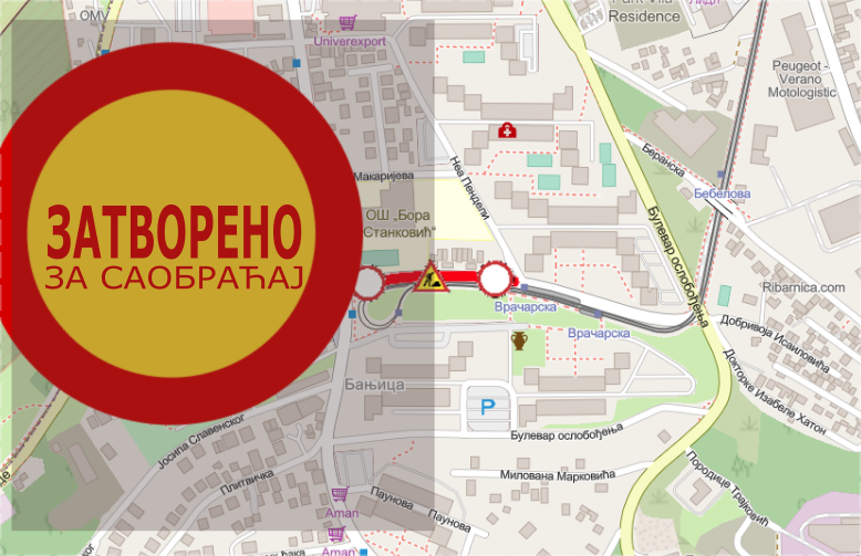                                                      Баштованска улица затворена за саобраћај
                                                     