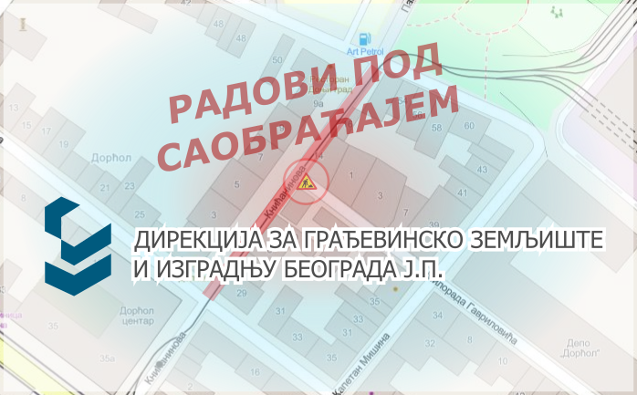 Радови под саобраћајем у Книћаниновој улици и улици Милорада Гавриловића