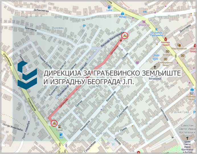 Затворена за саобраћај Цетињска улица