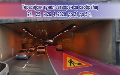                                                      Теразијски тунел затворен за саобраћај
                                                     