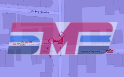                                                      Затворена за саобраћај улица Светозара Глигорића код раскрснице са ул. Чубурском
                                                     