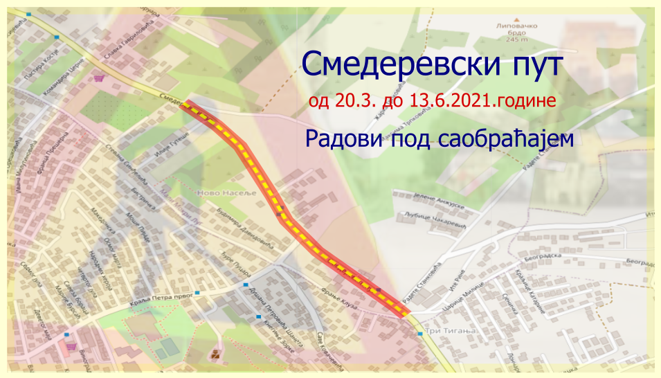 Измена режима саобраћаја на Смедеревском путу